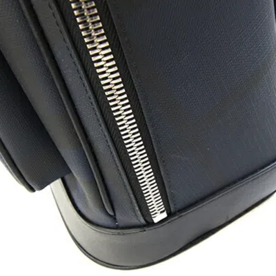 Pre-owned Burberry Black Navy Pvc Leather Backpack ()