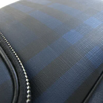 Pre-owned Burberry Black Navy Pvc Leather Backpack ()
