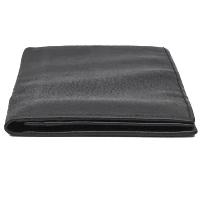 Pre-owned Bvlgari Black Leather Long Wallet (bi-fold) ()