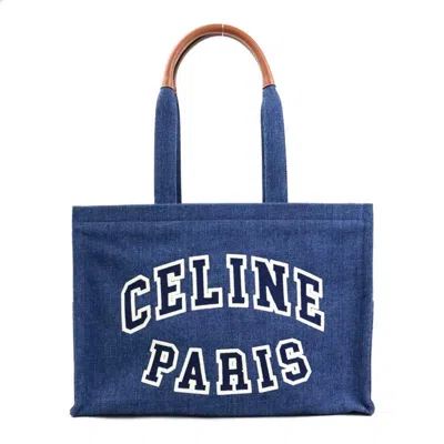 Pre-owned Celine Blue Denim Leather Shoulder Bag ()