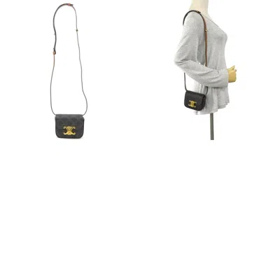 Pre-owned Celine Brown Coated Canvas Shoulder Bag ()