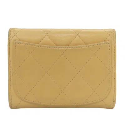 Pre-owned Chanel Beige Leather Coin Purse/coin Case () In Sand
