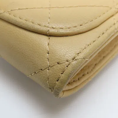 Pre-owned Chanel Beige Leather Coin Purse/coin Case () In Sand