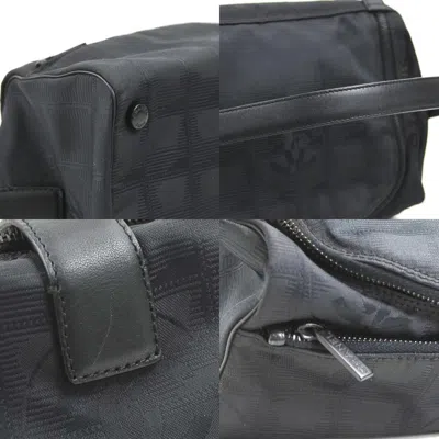 Pre-owned Chanel Black Nylon Jacquard Handbag Vanity Bag ()