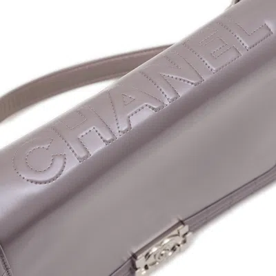 Pre-owned Chanel Metallic Purple Leather Shoulder Bag ()