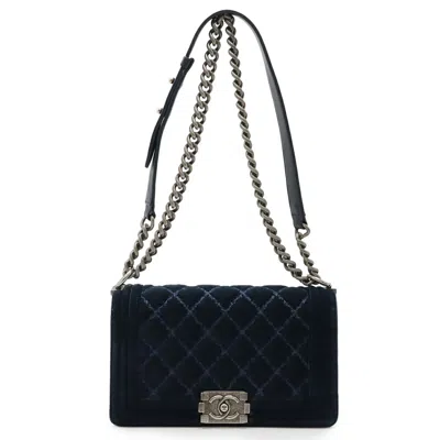 Pre-owned Chanel Navy Leather Shoulder Bag ()