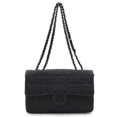 Pre-owned Chanel New Travel Line Black New Travel Line Leather Nylon Shoulder Bag ()