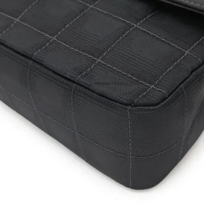 Pre-owned Chanel New Travel Line Black New Travel Line Leather Nylon Shoulder Bag ()