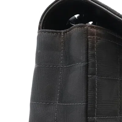 Pre-owned Chanel New Travel Line Black New Travel Line Leather Nylon Shoulder Bag ()
