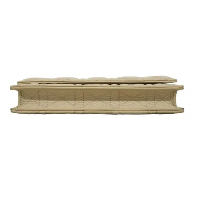 Pre-owned Dior Christian  Beige Leather Chain/shoulder Wallet () In Sand