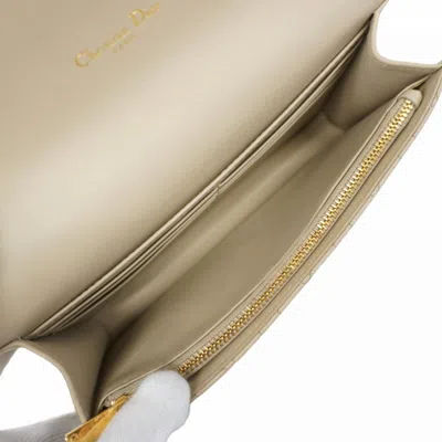 Pre-owned Dior Christian  Beige Leather Chain/shoulder Wallet () In Sand