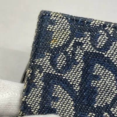 Pre-owned Dior Christian  Navy Canvas Long Wallet (bi-fold) ()
