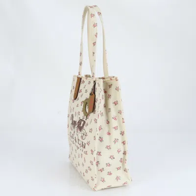 Pre-owned Coach Beige Leather Canvas Shoulder Bag ()