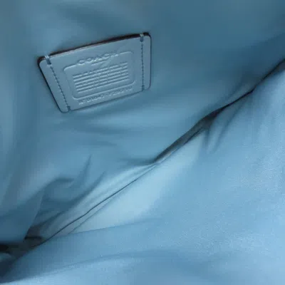 Pre-owned Coach Brown Light Blue Pvc Shoulder Bag ()