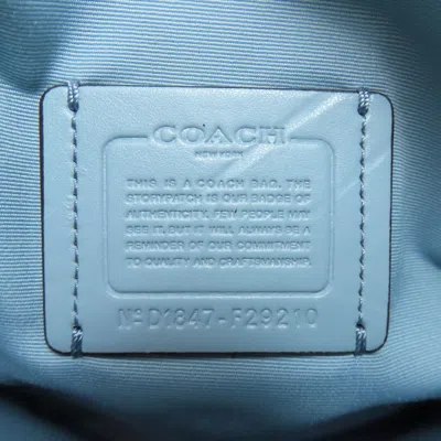 Pre-owned Coach Brown Light Blue Pvc Shoulder Bag ()
