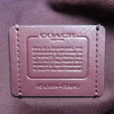 Pre-owned Coach Dark Brown Pink Canvas Shoulder Bag ()