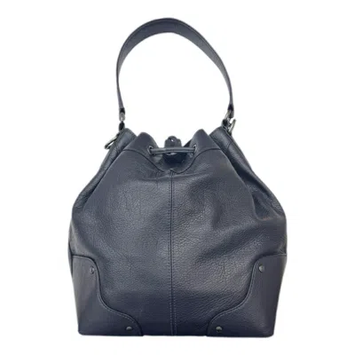 Pre-owned Coach Navy Leather Shoulder Bag ()
