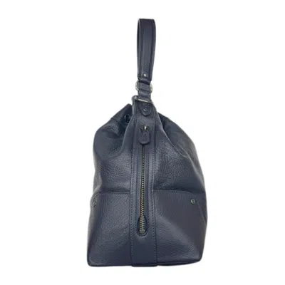 Pre-owned Coach Navy Leather Shoulder Bag ()