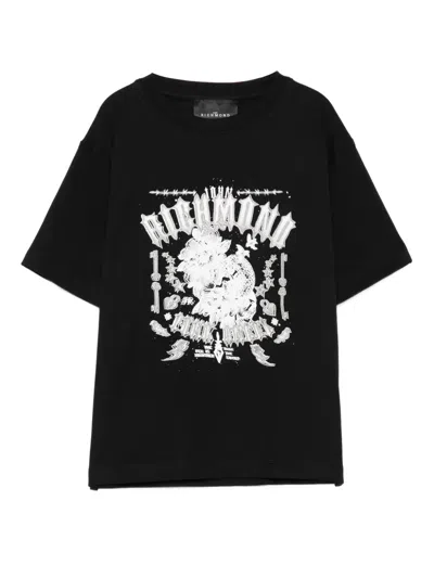 John Richmond Junior Graphic-print Cotton T-shirt In Blue