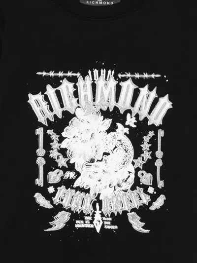 John Richmond Junior Graphic-print Cotton T-shirt In Blue