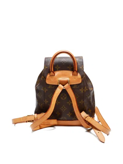 Pre-owned Louis Vuitton 1997 Mini Montsouris Backpack In Brown