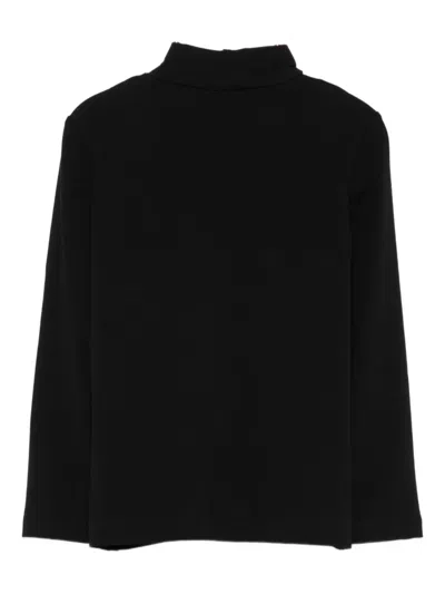 Monnalisa Mock-neck Embellished Top In Black