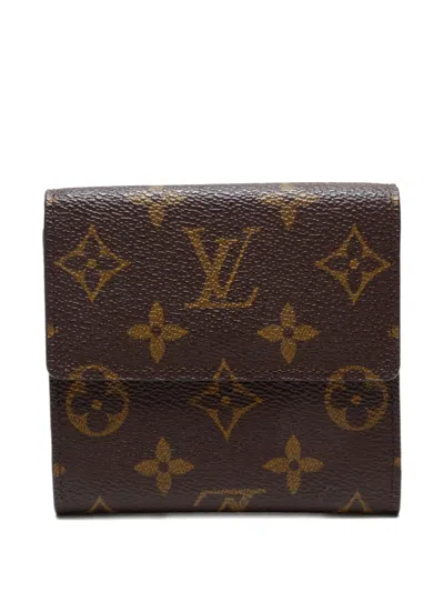 Pre-owned Louis Vuitton 2003 Portefeuille Elise Wallet In Brown