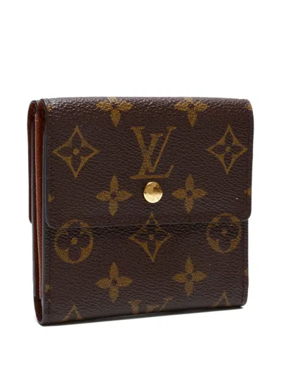 Pre-owned Louis Vuitton 2003 Portefeuille Elise Wallet In Brown