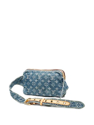 Pre-owned Louis Vuitton 2007 Monogram Denim Bumbag In Blue