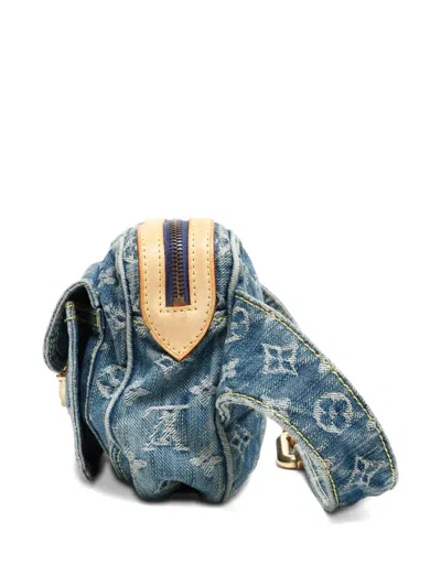 Pre-owned Louis Vuitton 2007 Monogram Denim Bumbag In Blue