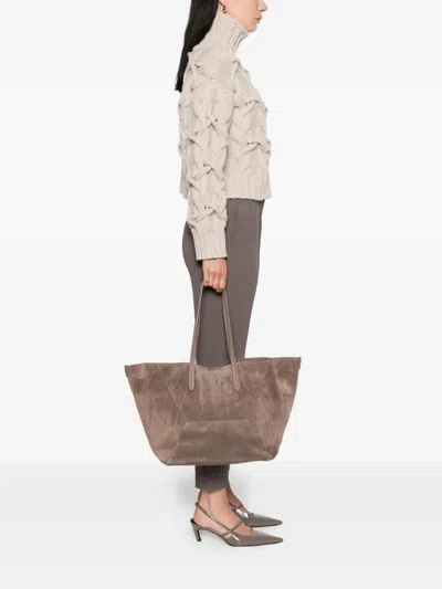 Brunello Cucinelli Suede Tote Bag
