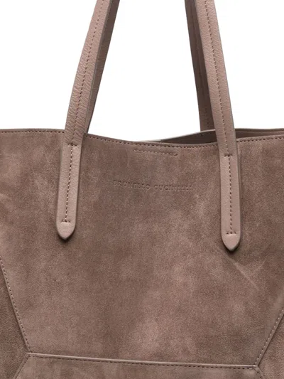 Brunello Cucinelli Suede Tote Bag