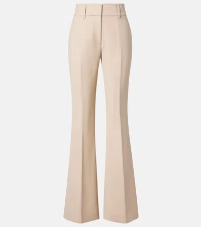 Gabriela Hearst Rhein High-rise Wool Flared Pants In Neutral