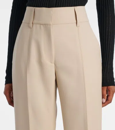 Gabriela Hearst Rhein High-rise Wool Flared Pants In Neutral