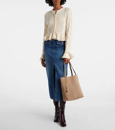 Chloé Spin Medium Suede Tote Bag
