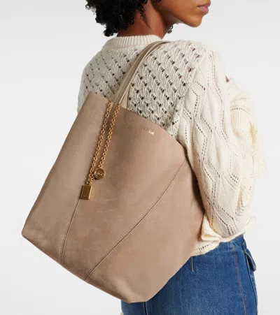 Chloé Spin Medium Suede Tote Bag