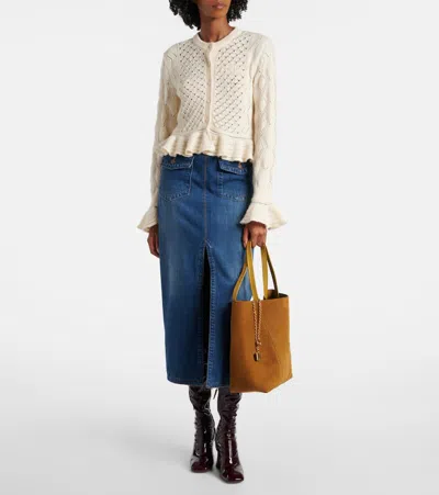 Chloé Spin Medium Suede Tote Bag