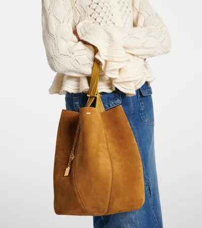 Chloé Spin Medium Suede Tote Bag