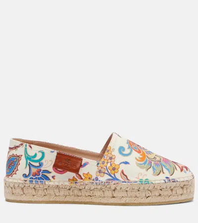 Etro Floral Espadrilles In Multi