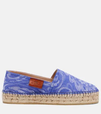 Etro Paisley Denim Jacquard Espadrilles