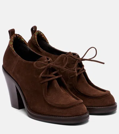Etro Suede Desert Boots In Brown