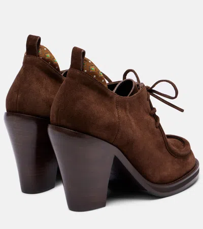 Etro Suede Desert Boots In Brown