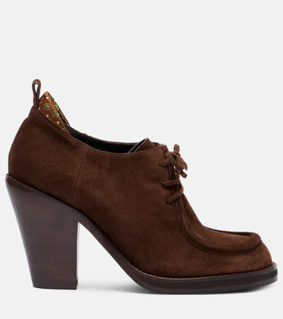 Etro Suede Desert Boots In Brown