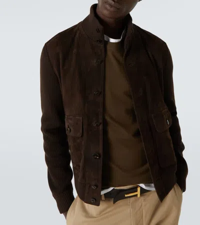 Tom Ford Fine Merino Virgin Wool Sweater In Brown