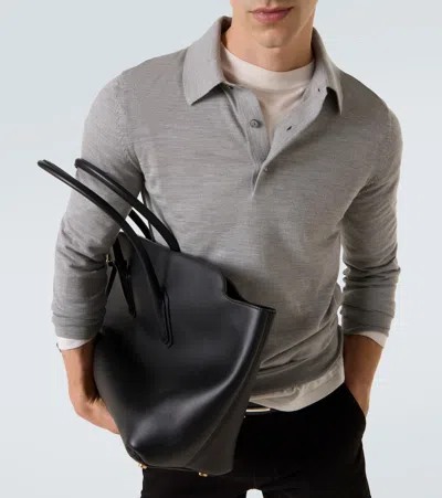Tom Ford Cashmere And Silk Polo Sweater In Gray