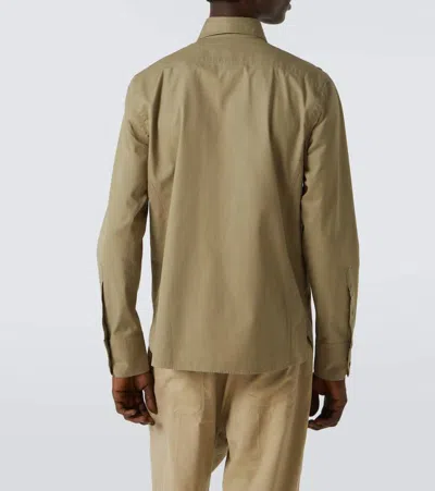 Tom Ford Cotton Shirt In Green