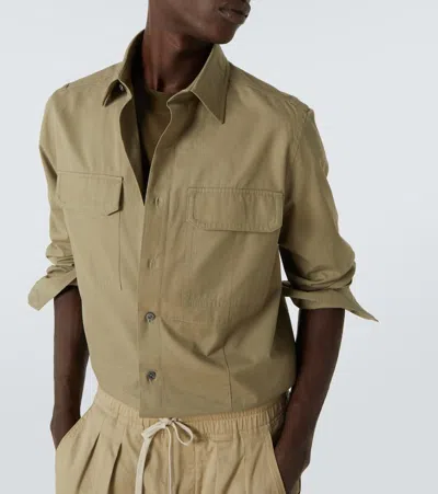 Tom Ford Cotton Shirt In Green