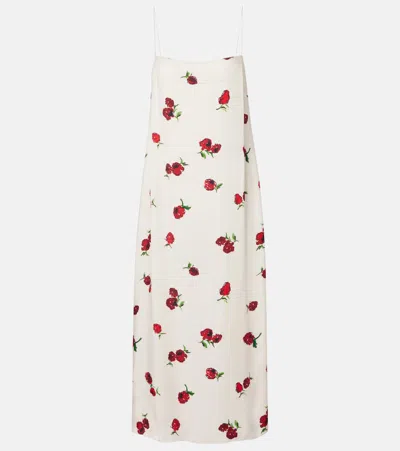 Khaite Sicily Printed Silk Midi Dress