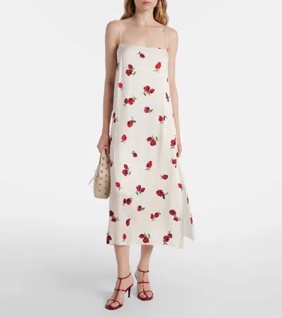 Khaite Sicily Printed Silk Midi Dress