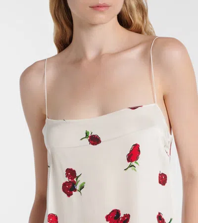 Khaite Sicily Printed Silk Midi Dress